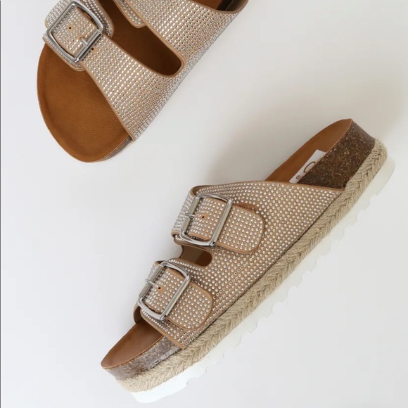 Dolce Vita Carther Platform Buckle Slide Sandal In Shimmer - Picture 2 of 10